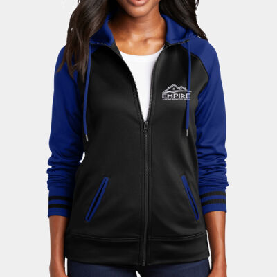 Empire Home Remodeling - Ladies Sport Wick ® Varsity Fleece Full Zip Hooded Jacket Thumbnail